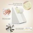 thumbnail image 6 of Gymax 3 PCS Bed Wedge Pillow Set Adjustable Incline Pillow w/ Air Memory Foam Off-white, 6 of 10