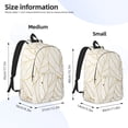 thumbnail image 2 of Disketp Elegant Gold Leaf Pattern Mochila de Lona Estampada, Mochila Escolar de Viaje Ligera para Estudiantes y Portátil-Medium, 2 of 5