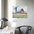thumbnail image 4 of JRXY Teal Barn Canvas Wall Art: Rustic Barn Bathroom Decor Old Barn Pictures Wall Art Framed for Farmhouse Bedroom Ready to Hang 20x16in, 4 of 5