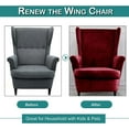 thumbnail image 7 of Lapalife Wingback Chair Slipcovers, 2-Piece Velvet Sofa Wing Chair Covers Armchair Cover Furniture Protector, 7 of 7