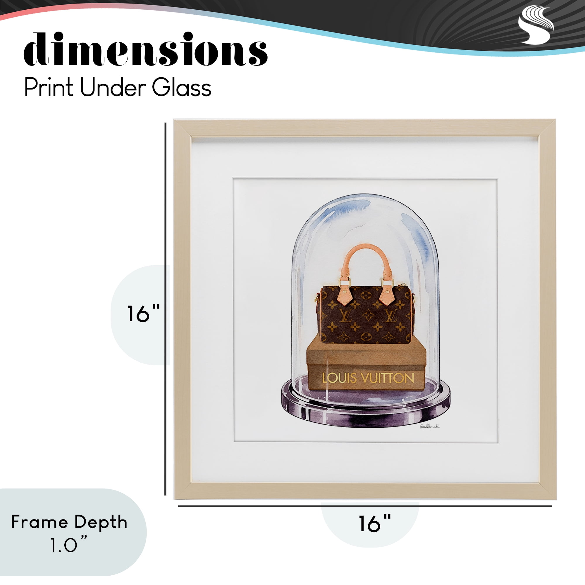 Stupell Industries Glam Purse Bell Jar Birch Framed Print Under Glass, design by Amanda Greenwood