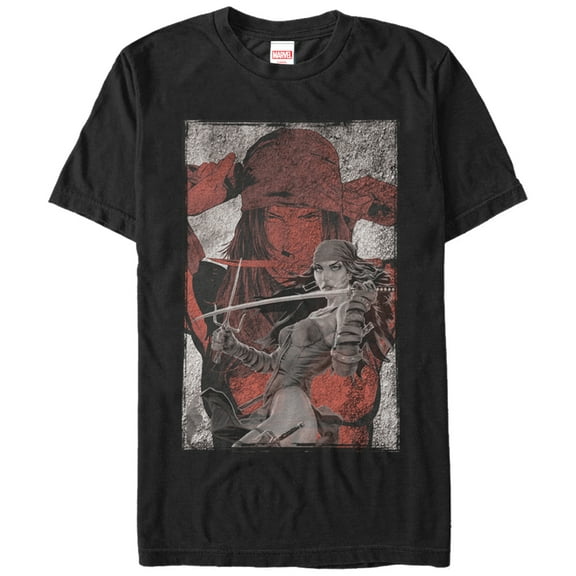 Men's Marvel Elektra Blade Graphic Tee Black Large