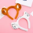 thumbnail image 6 of Plush Tiger Ears Hairband Cartoon Animal Headband Fluffy Hair Accessories, 6 of 15
