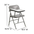 BizChair 2 Pack Premium Steel Folding Chair with Right Handed Tablet