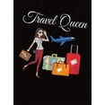 thumbnail image 2 of T-Shirt Chic & Confortable pour Femmes avec Imprimé Amusant de Voyage - Col Rond Décontracté, Manches Courtes, Mélange de Polyester Extensible, Lavable en Machine - Parfait pour l'Été, 2 of 8