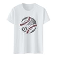 thumbnail image 2 of NAMTYQX Summer Tops Soft Graphic Loose Fit Crewneck Short Sleeve Plus Size Basic Bedrucktes Stretchy Short Sleeve Tops for Women White Size 2XL, 2 of 4