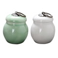 thumbnail image 2 of a polished and professional product description based on your input:\n\n \n\n**2pcs Ceramic Tea Storage Canisters – Vintage Style Airtight Containers for, 2 of 3