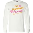 thumbnail image 3 of Inktastic I'm Grandma's Favorite with Arrow and Hearts in Pink Long Sleeve T-Shirt, 3 of 5