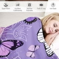 thumbnail image 3 of Shiartex Butterfly Blanket Purple Butterflies Throw Blanket Ultra Soft Flannel Beautiful Butterfly Blanket Gifts for Adults Kids 40x50in, 3 of 6