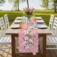 thumbnail image 4 of Table Runners 90 Inches Long Dress Scarves, Pink Orchid Flowers Farmhouse Coffee/Dining/Kitchen Table Runner for Living Room, Vintage Floral Leaves Plants Spring 13x90 Inch, 4 of 9