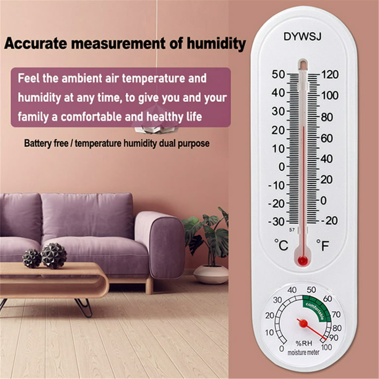 Elbourn Humidity Meter, 2 Pack Indoor Outdoor Thermometer Hygrometer,  Temperature and Humidity Monitor for Bedroom
