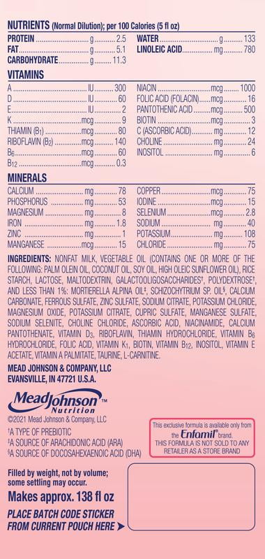 Enfamil A.R. Infant Formula, Reduces Reflux & Frequent Spit-Up, Expert Recommended DHA for Brain Development, Probiotics to Support Digestive & Immune Health, Reusable Powder Tub, 19.5 Oz​