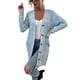 thumbnail image 2 of Suéter de mujer moda elegante señoras otoño manga larga cárdigan tejido prendas de vestir Verde L Yuyangstore Chaqueta de punto, 2 of 7