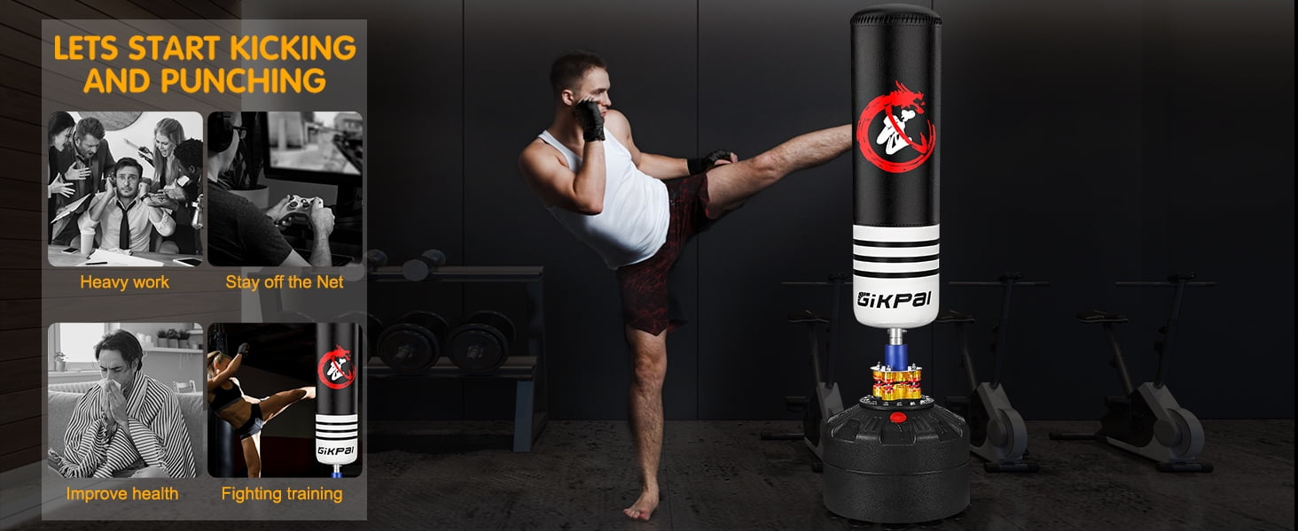 Stand des sacs de kickboxing Kick Punch autostable Sac avec base de ventouse  70 182lb lourd sac de boxe BL15508 - Chine La force du matériel de fitness  et de la force prix