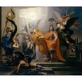 thumbnail image 2 of Claude Guy Hallé 23x20 Gold Ornate Framed and Double Matted Museum Art Print Titled - The Restoration of the Catholic Religion in Strasbourg (ca. 1681), 2 of 4