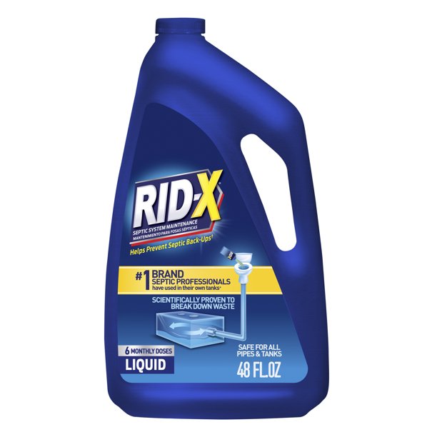 RIDX Septic Tank Treatment, 6 Month Supply Of Liquid, 48oz, 100