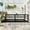 Black, variant on Euroco Country Patio Wooden Twin Size Swing Daybed Porch Swing Frame with 4pcs 96-inch Hemp Ropes for Backyard, Garden, White