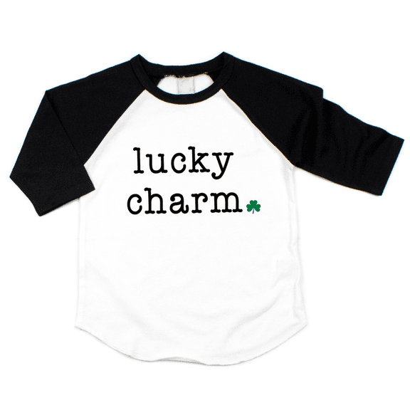 Bump and Beyond Designs Boys St. Patrick's Day Shirt, Lucky Charm (Black, 14-16)