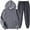 63#Dark Gray, variant on Men's 2 Piece Outfits Hoodie Sweatshirt Tracksuit & Joggers Sweatpants Sweatsuit Set Black L
