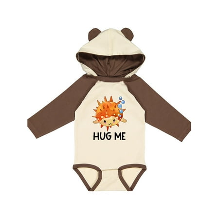 

Inktastic Hug Me Cute Pufferfish with Bubbles Gift Baby Boy or Baby Girl Long Sleeve Bodysuit