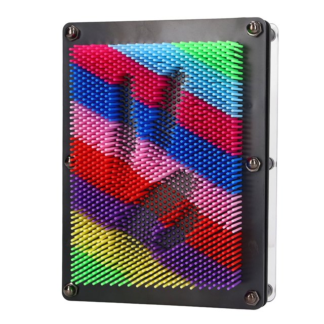 Needle Board Toy, Decorations Tactile Games Plastic Pin Art Board For Office Black Frame