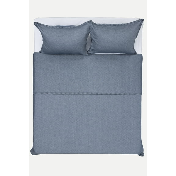Koza Home Patara Blue Multi-Purpose 100% Cotton Double Bedspread 240x250 7504A Double