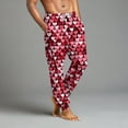 thumbnail image 4 of CCRFTGI Valentines mens pajama pants Soft Funny Love Heart Print PJ Bottoms with pockets Lounge Elastic Waist Pajamas Pants Lightweight 2026 Fashion PJ Bottoms with pockets White XXXL, 4 of 7