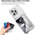 thumbnail image 3 of for iPhone 15 Pro Case Wallet Clear Protective Phone Case with Credit Card Holder Heavy Duty Protection Shockproof Anti-Scratch Anti-Yellow Cover for iPhone 15 Pro 6.1 inch Transparent, 3 of 7