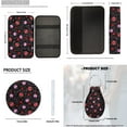 thumbnail image 7 of Pzuqiu 14 Pcs Front Rear Car Seat Cover Steering Wheel Seat Belt Headrest Coasters Center Console Pad Keychain Pink Red Ladybug Automotive Seat Cover Accessories Gift for Women Ladies, 7 of 7