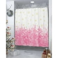 thumbnail image 3 of Merry Christmas Shower Curtain Xmas Tree Forest Shower Curtains for Bathroom Decor Snowflake Pink for Christmas Decoration Bath Curtains Sets with Hooks Waterproof Small Stall 36" x 72", 3 of 6