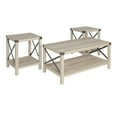 thumbnail image 5 of Walker Edison 3-Piece Rustic Wood & Metal Coffee Table Set - White Oak, 5 of 8