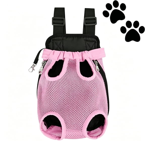 GASTROPOD Dog Carrier Backpack,Adjustable Dog Pet Cat Front Carrier Backpack | Ventilated Dog Chest Carrier for Hiking Camping Travel,For Small Medium Dog Cat Puppies,Small,5-9 Lbs,Pink