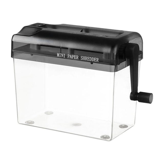 Wartleves Mini trituradora de papel portátil para el hogar, trituradora manual D Heat