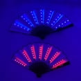 thumbnail image 4 of YAOBAMM Plastic Material Light Fan Luminous LED Light Foldable Glowing Strong Hinge 12V 8 Inch KTV Bar Club Performance Prop Hand, 4 of 7