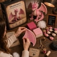 thumbnail image 5 of 2026 1Set Fantasy Themed Patchwork Dragon DIY Kit, Handmade Sewing Craft with Textured Finish, Whimsical 3D Dragon Ornament Making Project for Home Display (Red), 5 of 7