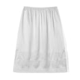 thumbnail image 3 of Women's Half Slips Underskirt for Under Dresses Solid Color Lace Trim Satin Underskirt Inner Lining Short Midi Skirt, 3 of 6