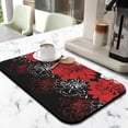 thumbnail image 2 of 2 Pack Washable Rubber Bohemian Vintage Floral Dish Drying Mats for Kitchen Counter Home Large Coffee Bar Pad Accessories and Decor for Utensils Stemware (2pcs 19.5''x12''), 2 of 6