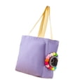 thumbnail image 3 of Bolso de hombro suave para mascotas con orificio para la cabeza ajustable, bolso de transporte para mascotas de lona para perros pequeños y gatos, , Violeta, 3 of 8