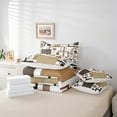 thumbnail image 4 of Erosebridal Ensembles de Literie à Rayures Géométriques Format Simple, Ensembles de Douillette Carrés Rectangulaires avec Draps, Déco de Chambre d'Ado, Réversible, Léger, 7 Pcs, 4 of 5