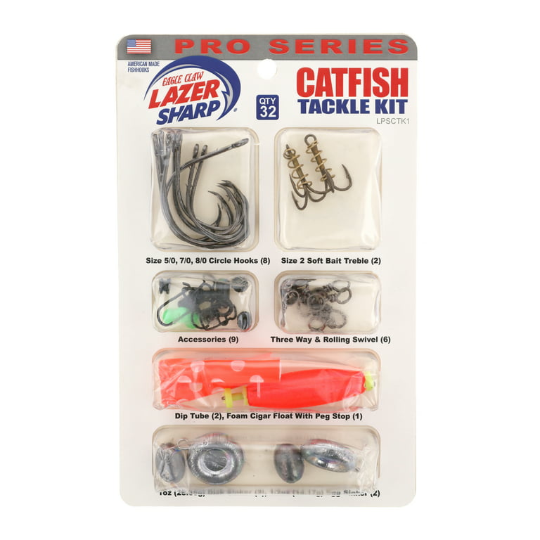 Lazer Sharp 32 Piece Pro Series Catfish Fishing Terminal Tackle Kit