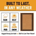 thumbnail image 4 of Ottomanson Coir Welcome Mat, Non-Slip Outdoor Doormat, Weather-Resistant, 24" x 36", 4 of 7