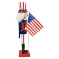 thumbnail image 4 of Northlight Patriotic Wooden Uncle Sam Christmas Nutcracker - 15", 4 of 5