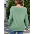 thumbnail image 6 of Women's Casual Tops Loog Sleeve Loose Blouses T Shirts, 6 of 7