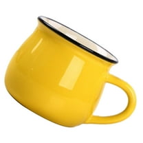 Soimiss Yellow Ceramic Coffee Mug for Drinking with Handle Perfect Size for Tea Coffee 1pc Gift