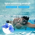 thumbnail image 3 of sunsanly 1 Pair Swimming Earplugs Silicone Waterproof Non-Slip Ear Plugs Friendly to Skin Noise Reduction Ear Plugs Swim Training Equipment, 3 of 8