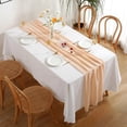thumbnail image 4 of Camino de mesa Decoración del hogar Mantel Blanco Rosa caliente Romántico Elegante Simplicidad Hermosas decoraciones de fiesta terminadas, 4 of 5