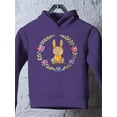 thumbnail image 3 of Bunny With Floral Wreath Hoodie Toddler -Image by Shutterstock,  4 Toddler, 3 of 4