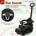 thumbnail image 5 of Kepooman Kids Toddler Trolley, Kids Electric Car, 3-In-1 Kids Ride on Mercedes Benz G350 Push Car with Canopy,Black, 5 of 11