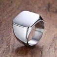 thumbnail image 5 of SmartBy Couple Ring Simple Style Hip Hop Geometric Glossy All Match Decoration Gift Men Women Square Ring Wedding Engagement Jewelry for Daily Wear, 5 of 7