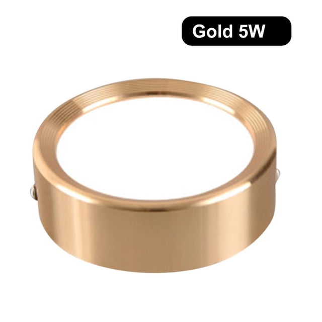 Lámpara Luz LED de techo de 3 colores con atenuación de luz descendente ultrafina para pasillo (dorado 5W) Ndcxsfigh Para estrenar